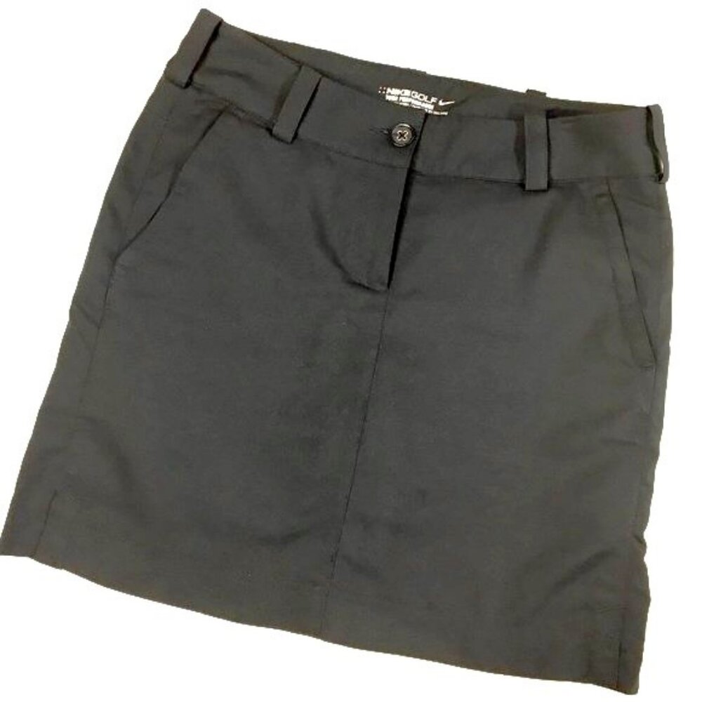 Nike Golf Dri Fit Tour Performance Black Skort Sz 4 EUC